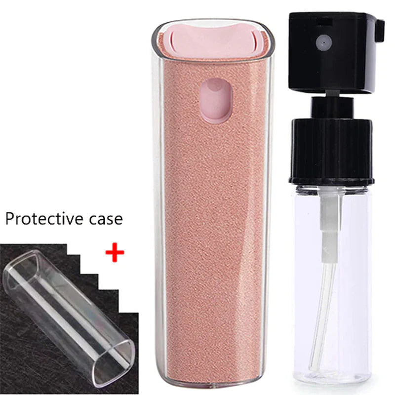 2 in 1 Phone Screen Cleaner Spray Computer Mobile Phone Screen Dust Remover Tool Microfiber Cloth for Iphone Ipad Apple Polish